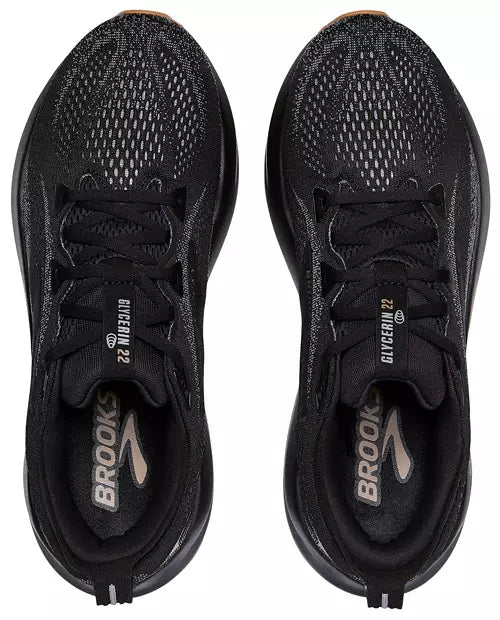 Men's Brooks Glycerin 22, Black/Primer Gray/Biscuit