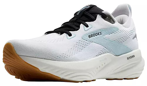 Men's Brooks Glycerin 22, Bright White/Winter Sky/Black