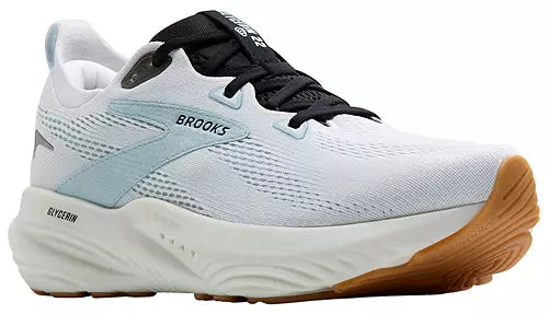 Men's Brooks Glycerin 22, Bright White/Winter Sky/Black