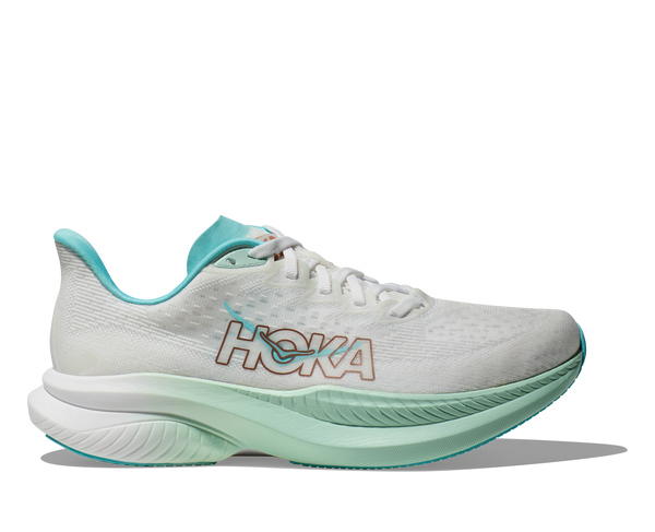 Women's Hoka Mach 6, Frost/Rose Gold