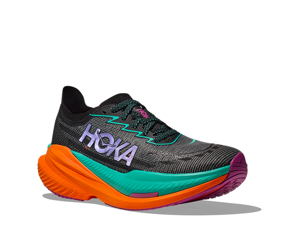 Men's Hoka Mach X2, Clack/Electric Aqua