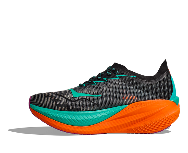 Men's Hoka Mach X2, Clack/Electric Aqua
