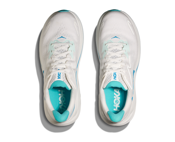 Mens Hoka Clifton 10 , White/Skyward Blue