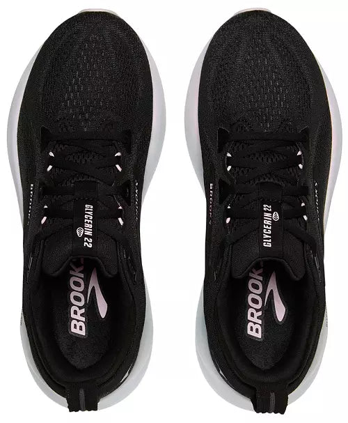 Women's Brooks Glycerin 22, Black/Orchid Ice/White