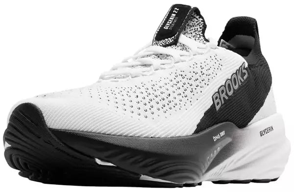 Women's Brooks Glycerin Stealthfit 22, White/Grey/Black
