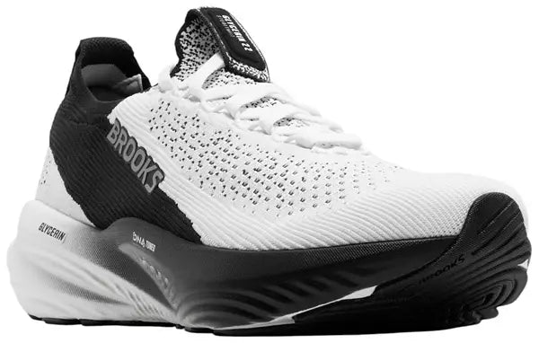 Women's Brooks Glycerin Stealthfit 22, White/Grey/Black