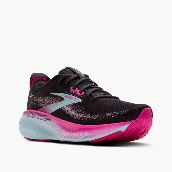 Womens Brooks Adrenaline GTS 25, Black/Cyber Pink/Iced Aqua