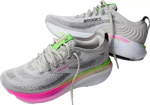 Womens Brooks Adrenaline GTS 25, Oyster/Pink/Green