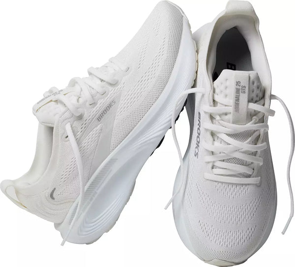 Womens Brooks Adrenaline GTS 25, White/White/Silver