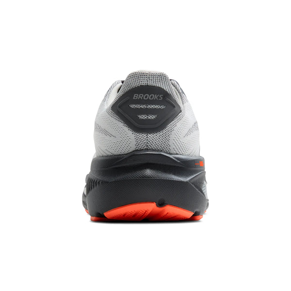 Men's Brooks Ghost 17, Oyster Mushroom/Orange/Ebony