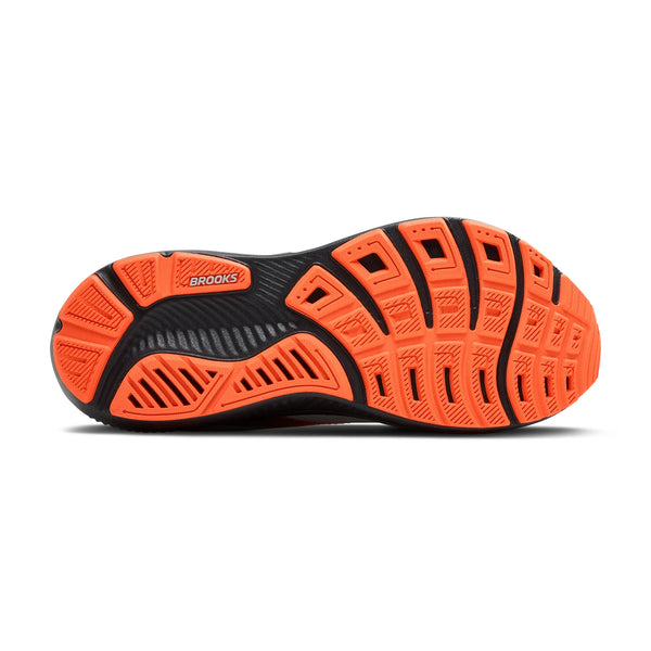 Men's Brooks Ghost 17, Oyster Mushroom/Orange/Ebony