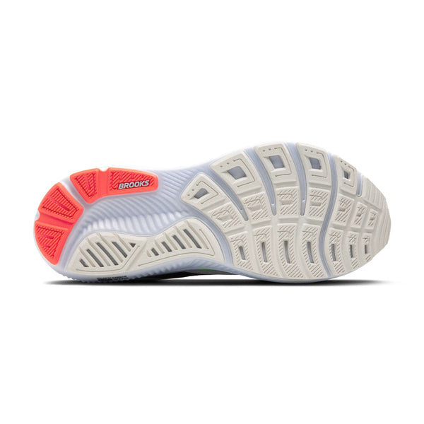 Mens Brooks Ghost 17, White/Pink Clay/Gecko