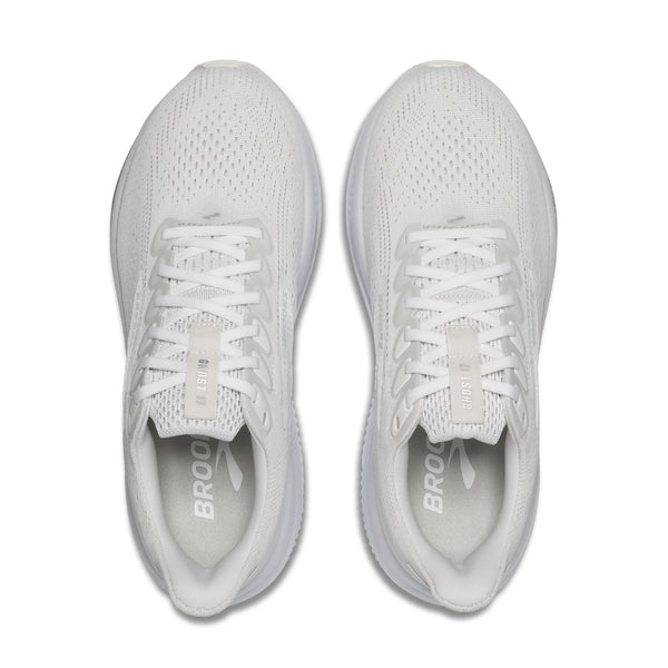 Womens Brooks Ghost 17, White/White/Grey