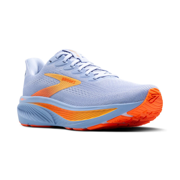 Womens Brooks Ghost 17, Blue Heron/White/Orange
