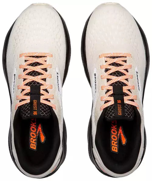 Brooks Ghost 16, Ecru/Orange/Black