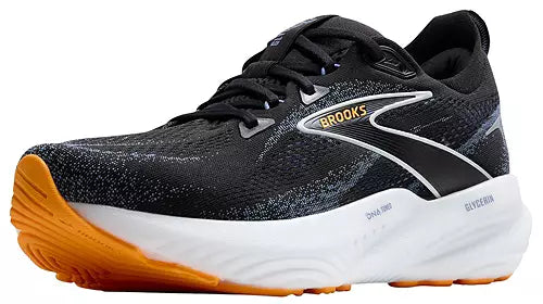 Men's Brooks Glycerin 22, Black/Country Blue/Orange Pop