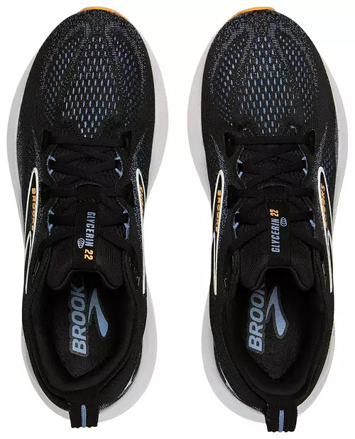 Men's Brooks Glycerin 22, Black/Country Blue/Orange Pop