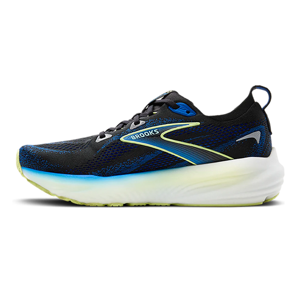 Men's Brooks Glycerin GTS 22, Black/Cobalt/Neo Yellow