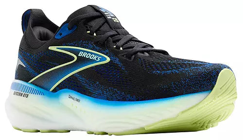 Men's Brooks Glycerin GTS 22, Black/Cobalt/Neo Yellow