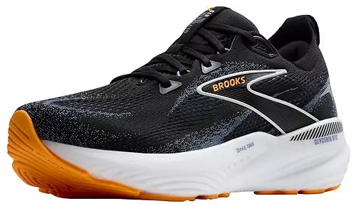 Men's Brooks Glycerin GTS 22, Black/Country Blue/Orange Pop