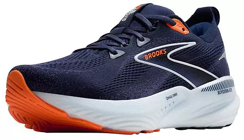 Men's Brooks Glycerin GTS 22, Peacoat/Blue Ribbon/Orange