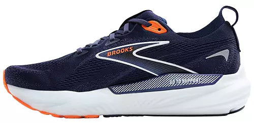 Men's Brooks Glycerin GTS 22, Peacoat/Blue Ribbon/Orange