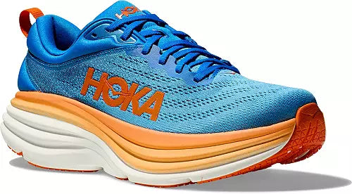 Hoka Bondi 8, Coastal Sky/Vibrant Orange