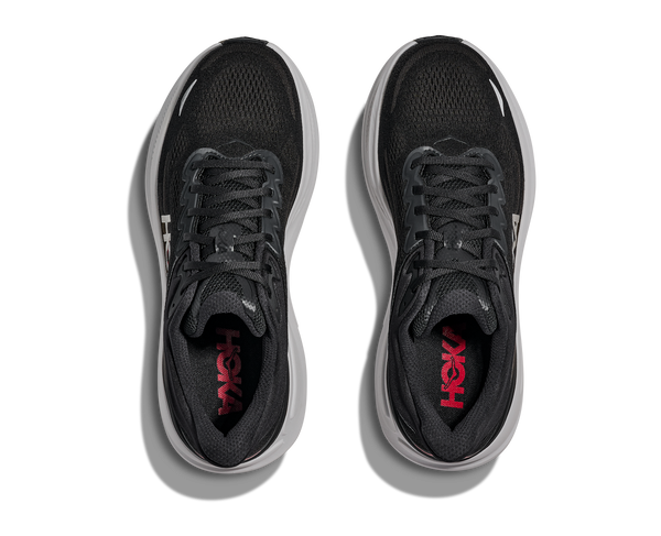 Mens Hoka Bondi 9, Black/Vermillion