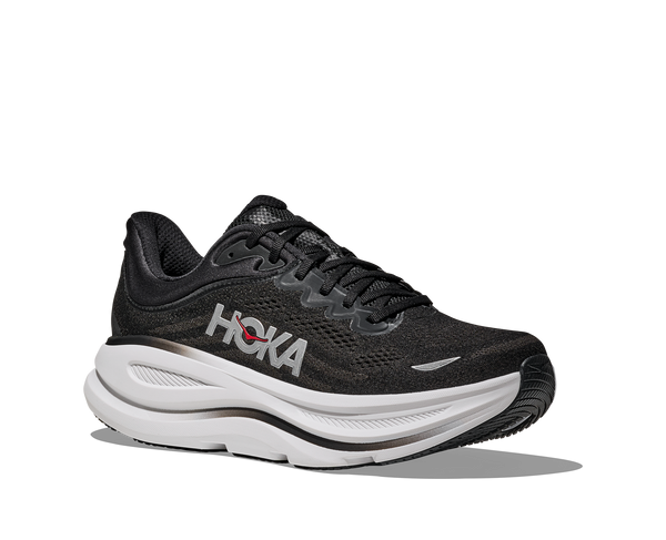 Mens Hoka Bondi 9, Black/Vermillion
