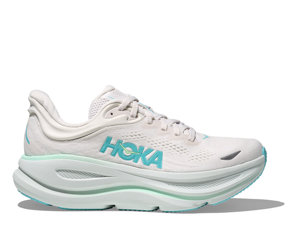Womens Hoka Bondi 9, Frost/Cielo Blue