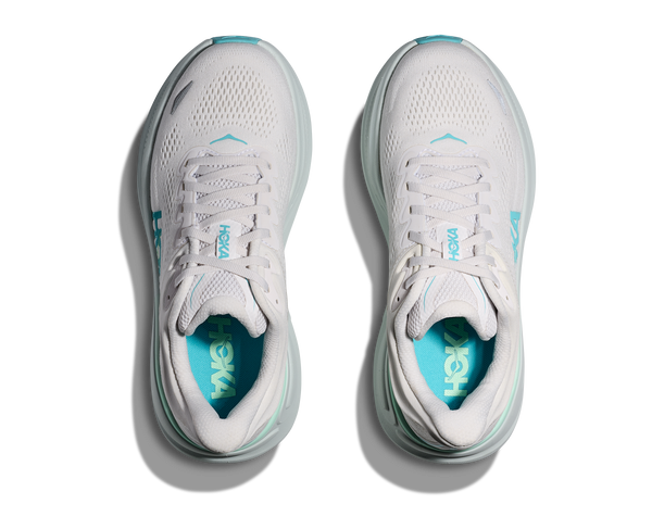 Womens Hoka Bondi 9, Frost/Cielo Blue