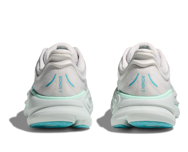 Womens Hoka Bondi 9, Frost/Cielo Blue