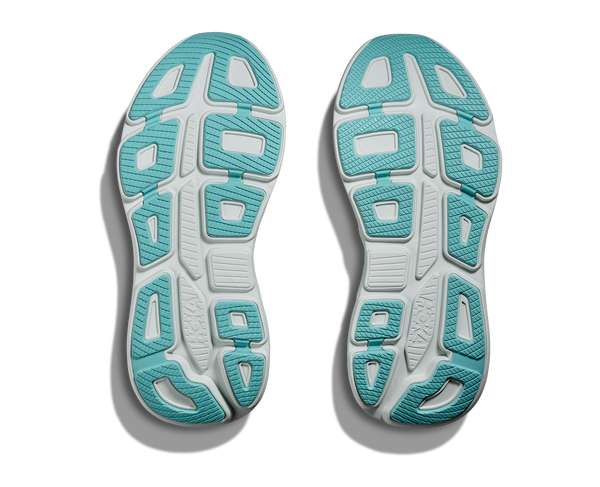 Womens Hoka Bondi 9, Frost/Cielo Blue