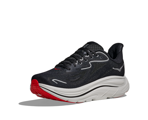 Mens Hoka Clifton 10 , Black/Silver