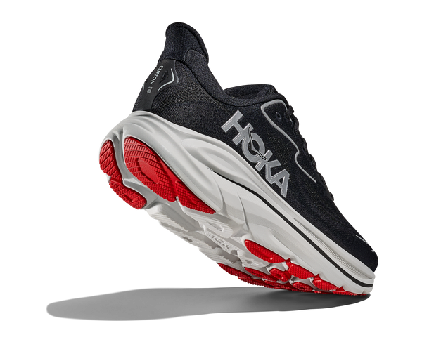 Mens Hoka Clifton 10 , Black/Silver