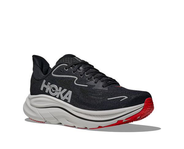 Mens Hoka Clifton 10 , Black/Silver