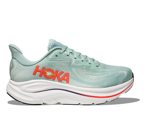 Mens Hoka Clifton 10 , Sage/Neon Flame