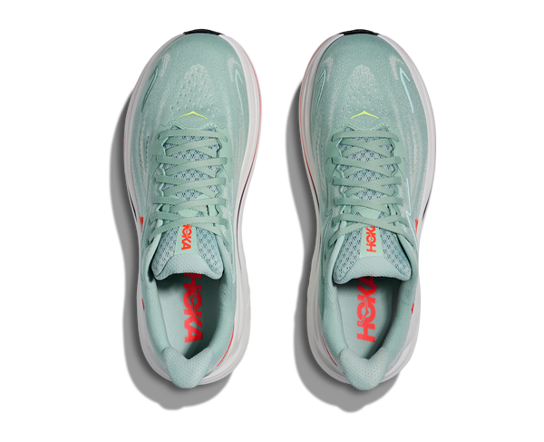 Mens Hoka Clifton 10 , Sage/Neon Flame