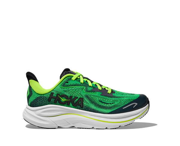 Y Hoka Clifton 10 Big Kids, Spring Green/Cosmic Grey