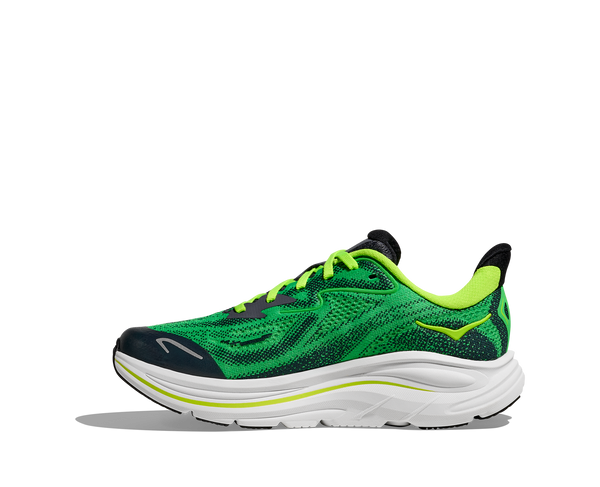 Y Hoka Clifton 10 Big Kids, Spring Green/Cosmic Grey