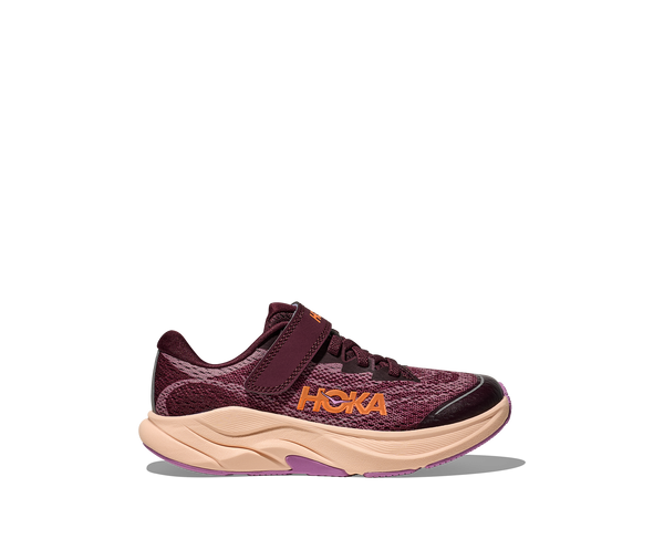 K Hoka Rincon 4 Little Kids, Black Cherry/Classic Mauve