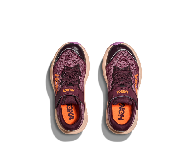 K Hoka Rincon 4 Little Kids, Black Cherry/Classic Mauve