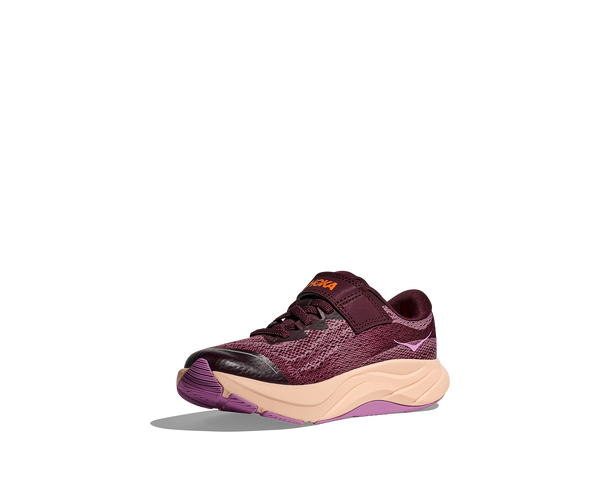 K Hoka Rincon 4 Little Kids, Black Cherry/Classic Mauve