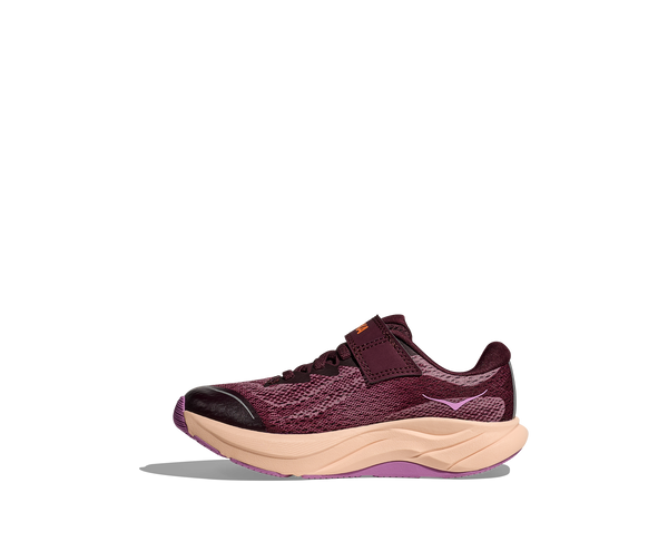 K Hoka Rincon 4 Little Kids, Black Cherry/Classic Mauve