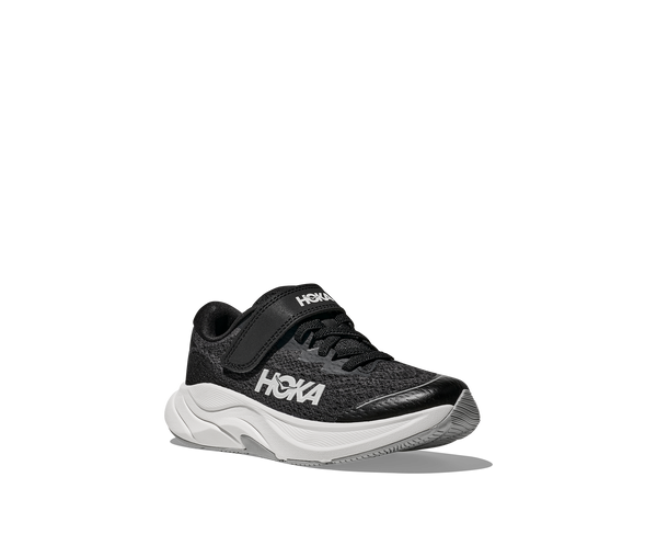 K Hoka Rincon 4 Little Kids, Black/White