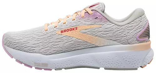 Women's Brooks Ghost 16, White/Grey/Orchid