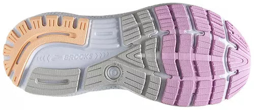 Women's Brooks Ghost 16, White/Grey/Orchid