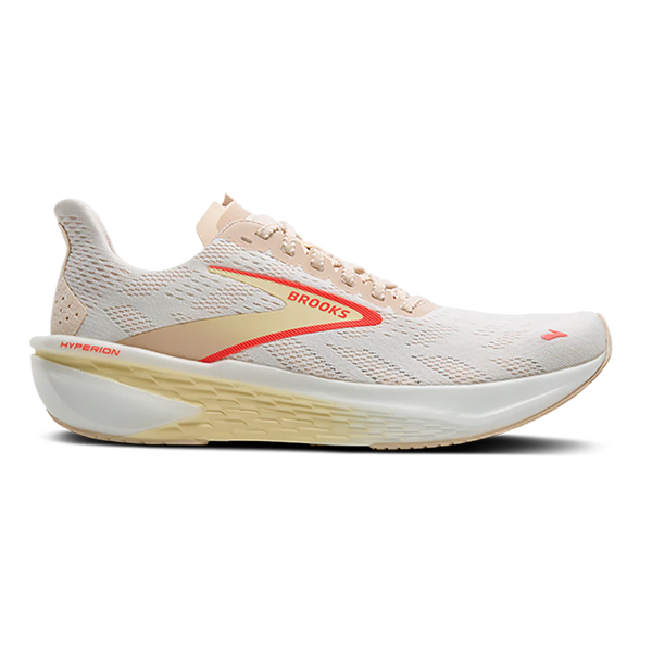 Women's Brooks Hyperion 2, White/Peach/Coral