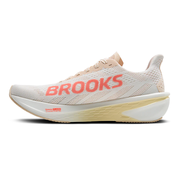 Women's Brooks Hyperion 2, White/Peach/Coral