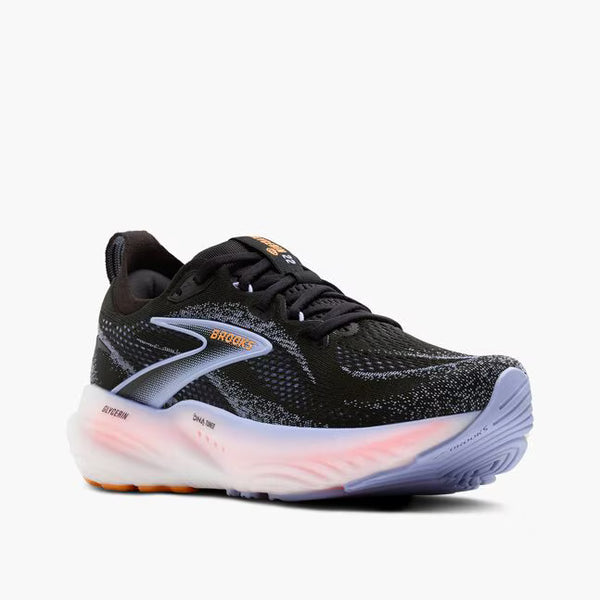 Womens Brooks Glycerin 22, Black/Blue Heron/Orange